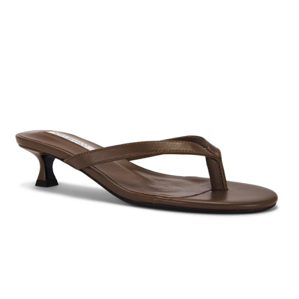 Tony Bianco Pluto Sandal Liqueur Brown Heeled Flip Flops Thong Heels 5.5 / 35.5 - Picture 2 of 12
